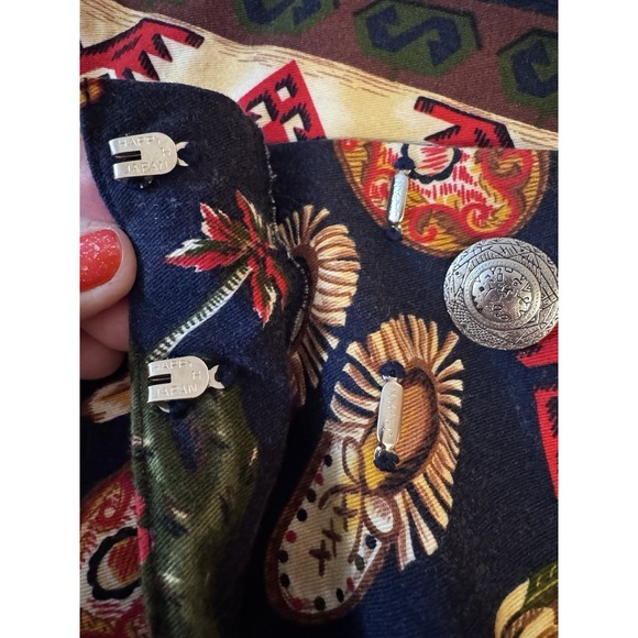 Vintage The Eagles Eye Button Front Wrap Pencil Maxi Skirt Womens Size 10‎ - Picture 7 of 10